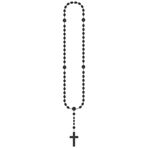 rosary beads silhouette prayer jewelry vector