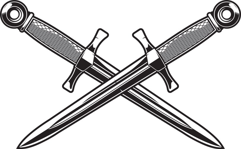 Tattoo vintage concept medieval dagger Royalty Free Vector