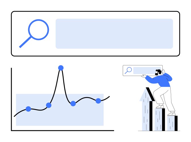 Exploring data insights through search and graph vector image