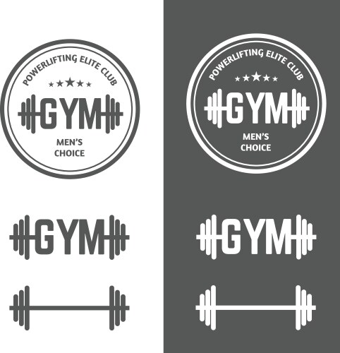Powerlifting Strength Emblem Vector Image