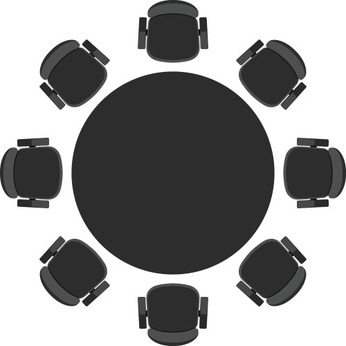 Round table Royalty Free Vector Image - VectorStock