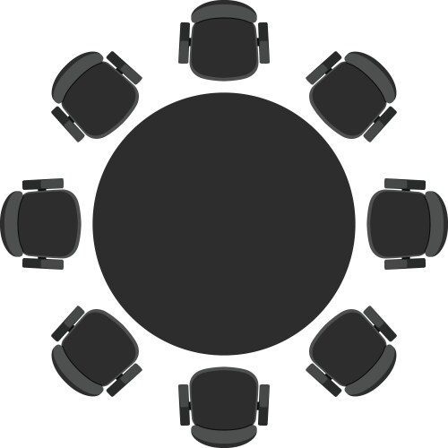 round table for discussion vector image