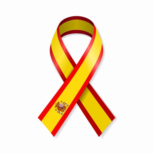 Spanish Flag Ribbon Stripe Vector Image