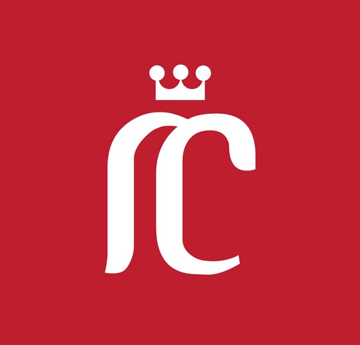 Rc monogram logo with crown shape luxury style – Royalty-Free Vector ...