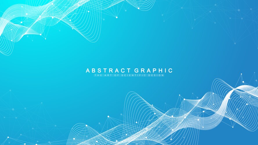 Digits abstract background with connected line vector image