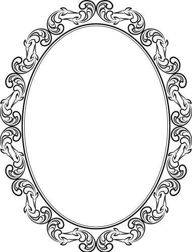 Oval frame with a meander Royalty Free Vector Image