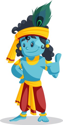 Lord krishna Royalty Free Vector Image - VectorStock