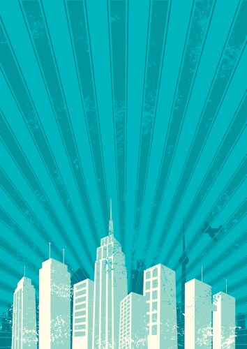 Futuristic city landscape Royalty Free Vector Image