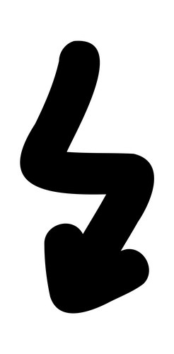 Cute Lightning Bolt Doodle Icon Vector Image