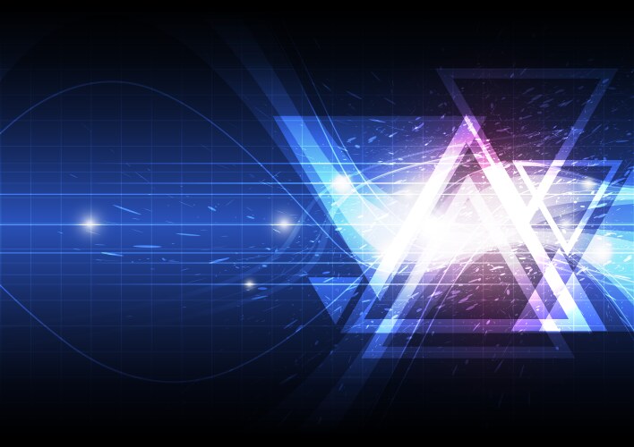Abstract blue light circuit background technology Vector Image