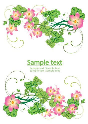 Floral background vector image