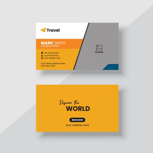 Corporate modern business card template Vector Image