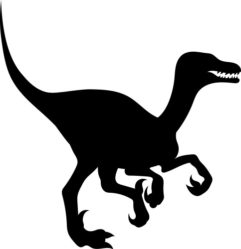 Velociraptor Silhouette Vector Image