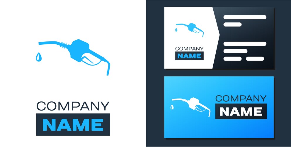 Logotype gasoline pump nozzle icon isolated Vector Image