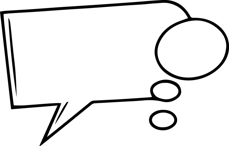 Doodle Speech Bubble - Talk & Chat Vector Image