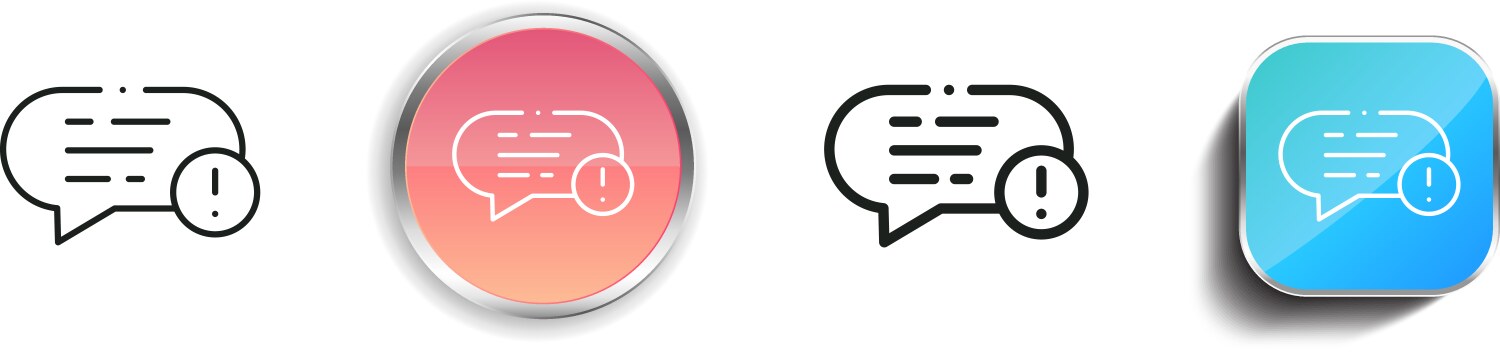 Failed icon thin linear regular and button style vektorbild