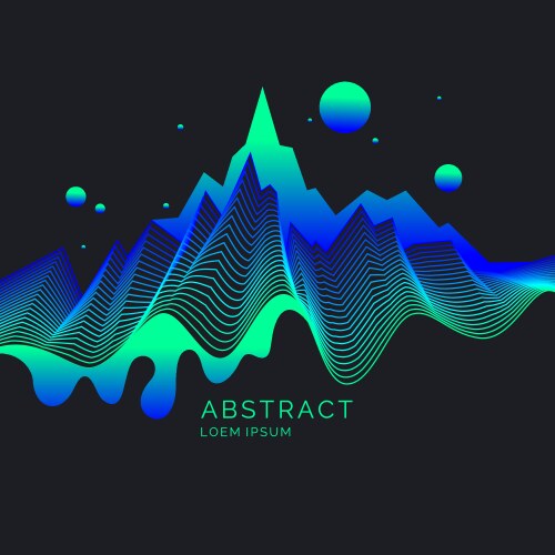 Sound wave background abstract audio equalizer Vector Image