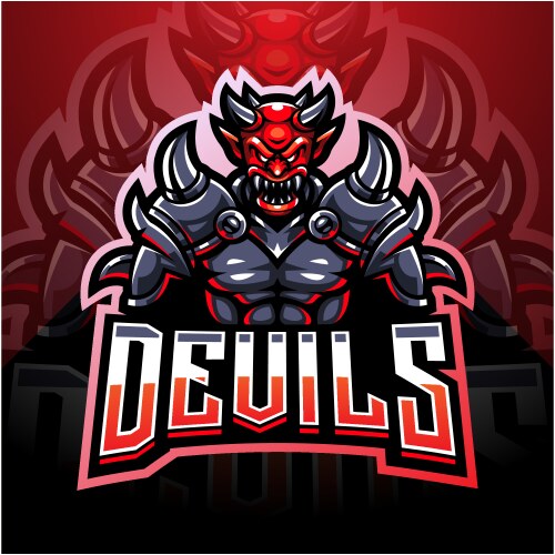 King Devil Esports Mascot Logo Vector Image