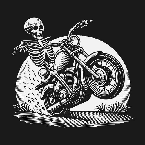 Skeleton Rider - Death Ride Vector Image