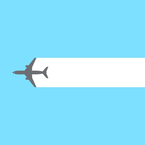 Airplane stream background vector image