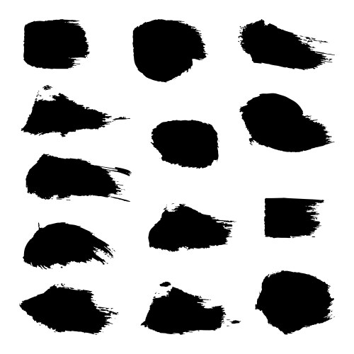 Pastel color paint brush strokes Royalty Free Vector Image