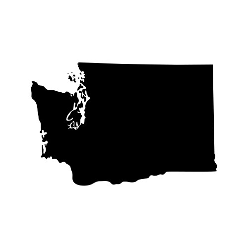 Map of Washington State Vector Image
