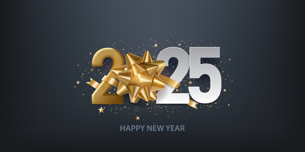 Happy new year 2025 vector image