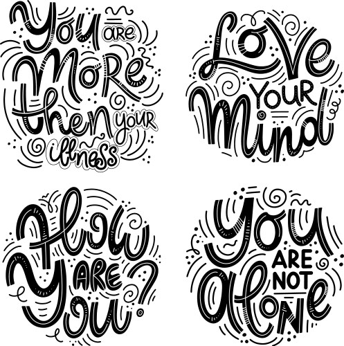 Mental Wellness Quotes Vector Image