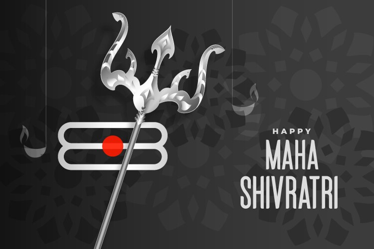 Traditional happy maha shivratri festival Vector Image