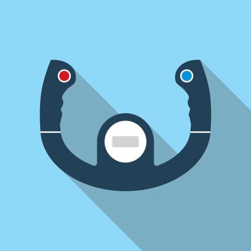 Aircraft control wheel icon Royalty Free Vector Image