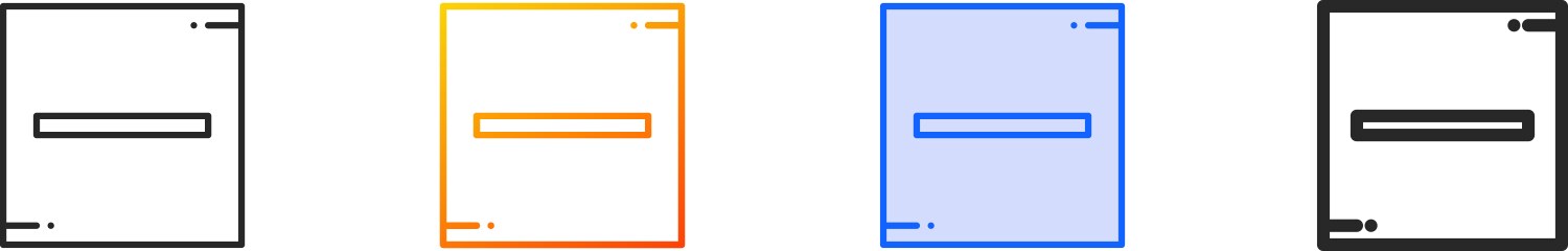 Day iconthin linear gradient blue stroke and bold Vector Image