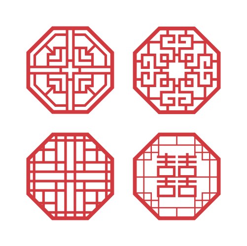 Korean traditional design elements Royalty Free Vector Image