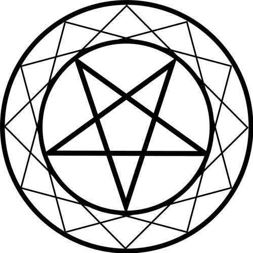 Satanic Pentacle Symbol Vector Image