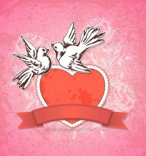 Two doves Vector Images & Graphics for Commercial Use | VectorStock