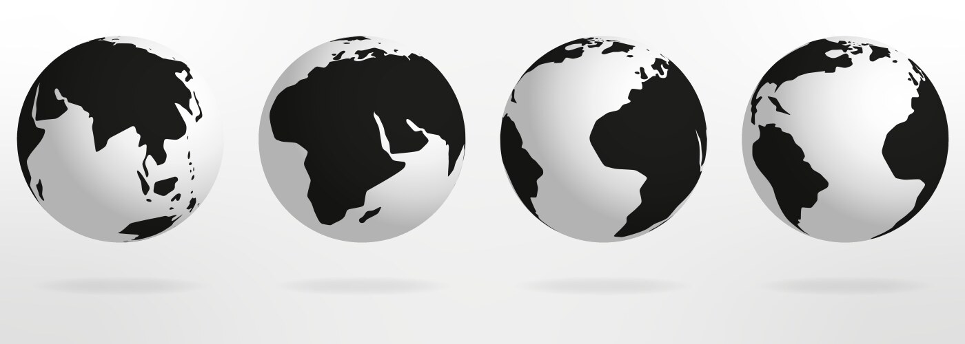 Vector Point Earth Earth map with navigation points traveling pins Vector Image