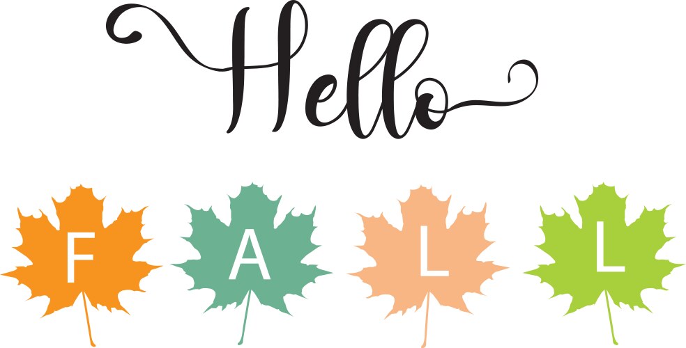 Hello fall Royalty Free Vector Image - VectorStock