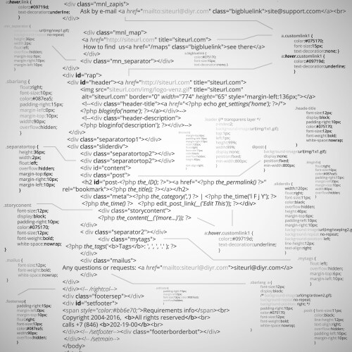 Html css listing vektorbild