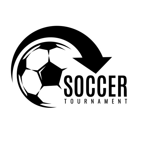 Soccer ball football tournament icons emblems set Vector Image