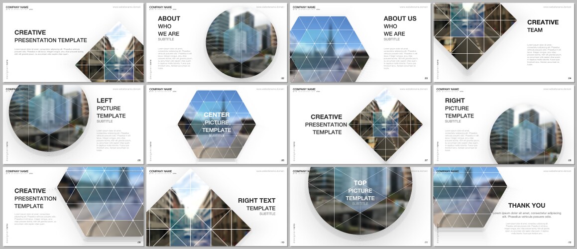 Presentation templates multipurpose Royalty Free Vector