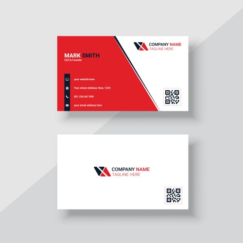 Professional business card template Vector Image