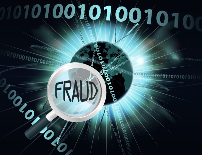 online fraud concept vector image