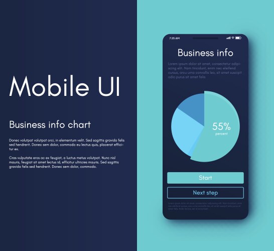 graphics infographics with mobile phone template vector image