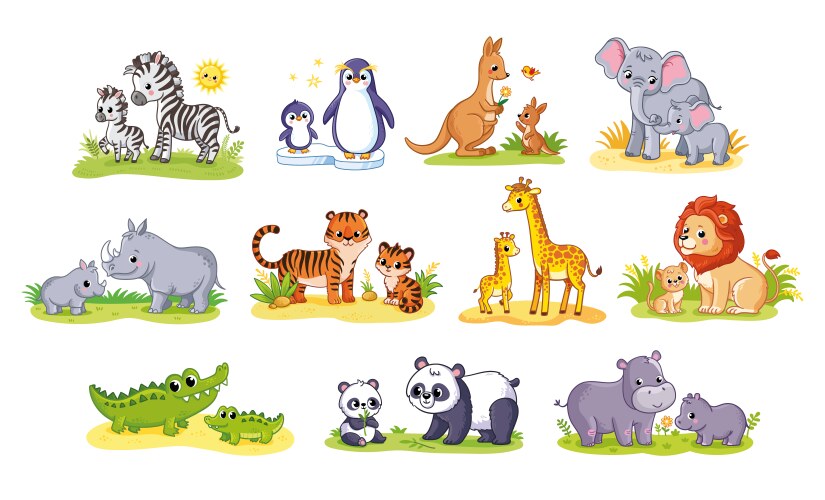 Cute Baby Animals Cartoon Wallpapers