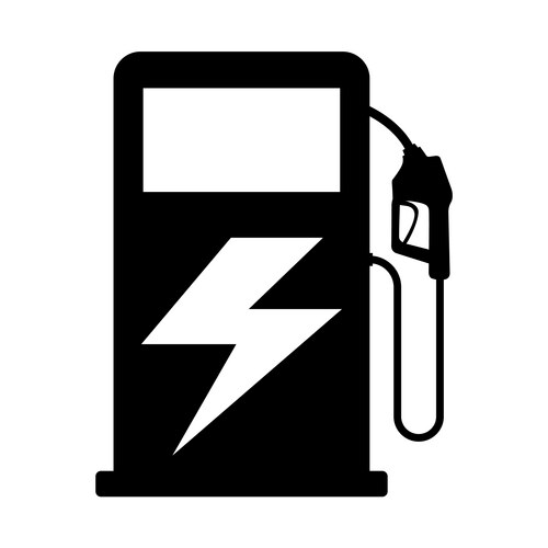 Gas station icon nozzle isolated logo pump Vector Image