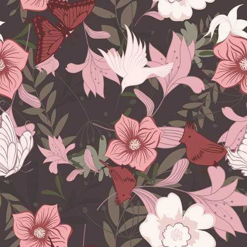 Floral Seamless Pattern Vector Image
