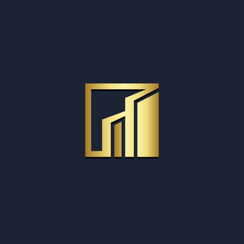 Architect or building logo Royalty Free Vector Image
