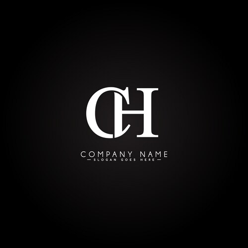 Elegant CH Monogram Logo - Modern Initial Letter Vector Image