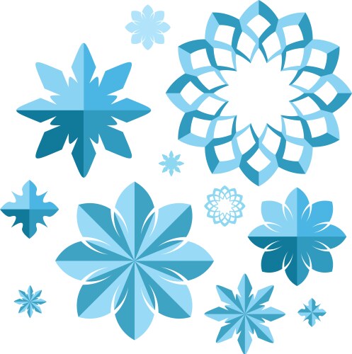 Simple isolated snowflake Royalty Free Vector Image