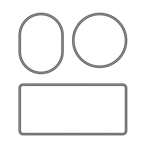 Set round logo frames with geometric pattern Vector Image