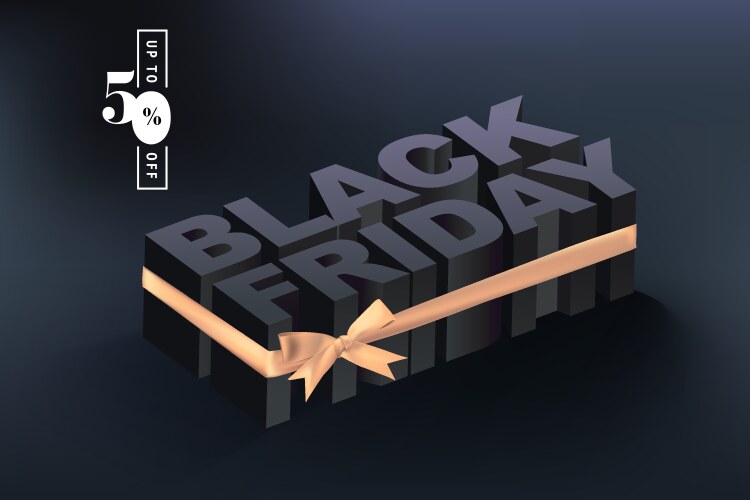 black friday sale banner vector image